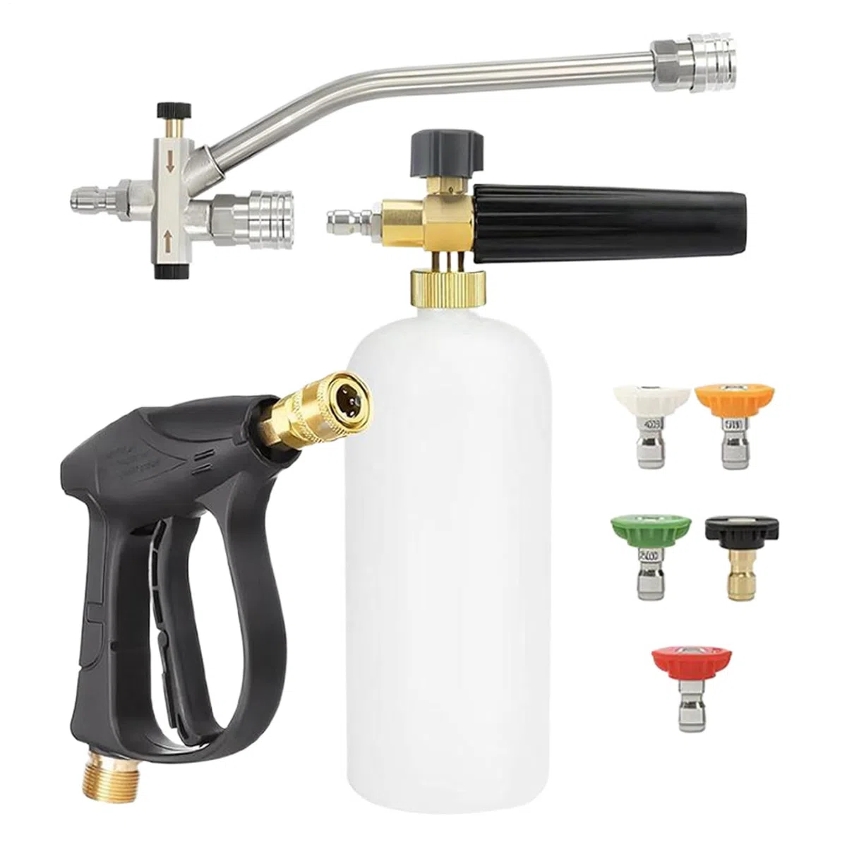 Lanza Espumadora Para Hidrolimpiadora Hidrolimpiadora para Lavado y | Pistola Con Doble Cabezal Para Limpieza Detallada De Coches Y Hogar