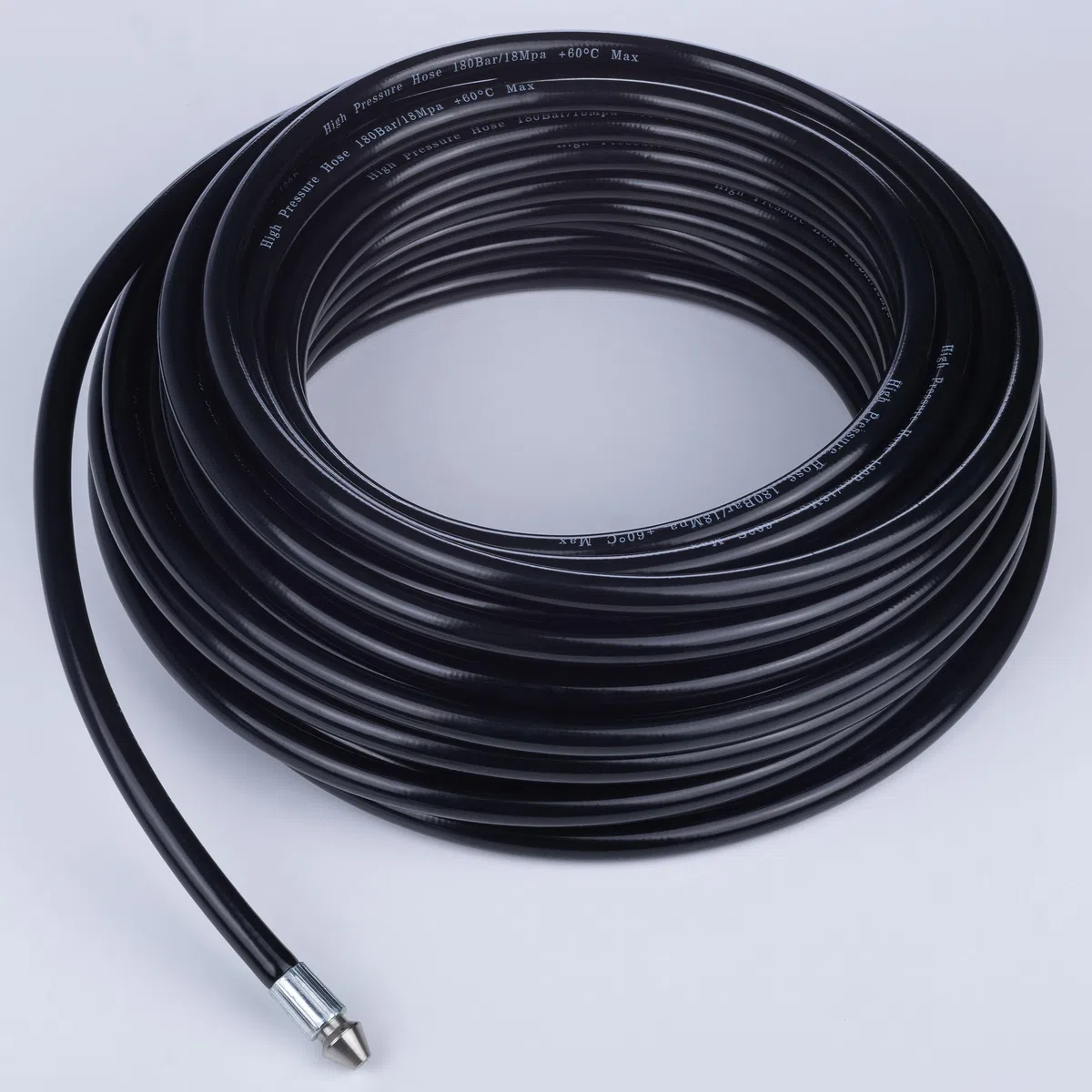 Rosfix Manguera de limpieza de conductos de 30 m, 160 bar, 60 °C, rosca de 1/4 pulgadas, repuesto para Lavor, Parkside PHD, accesorio para limpieza de desagües