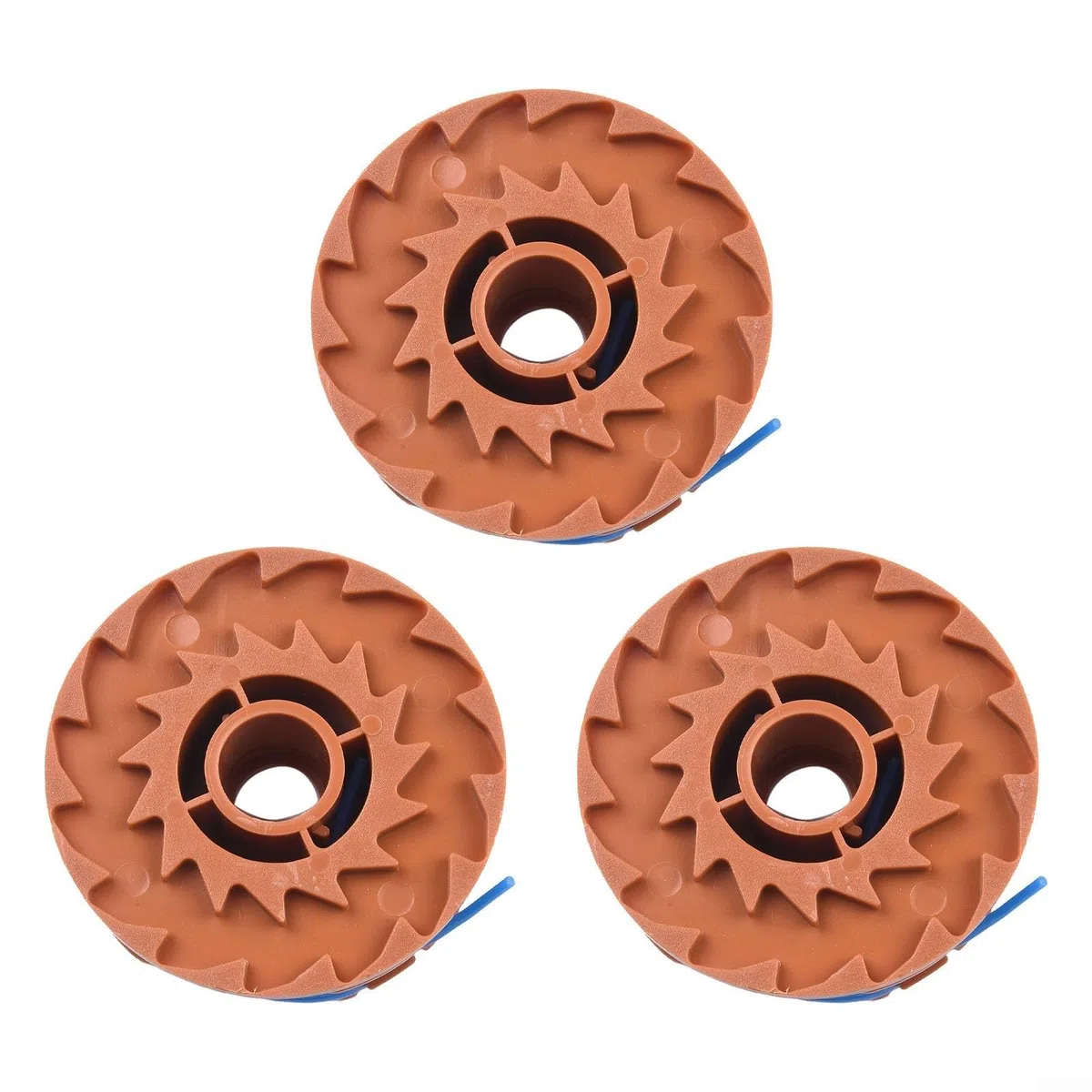 Bobina de Repuesto para Hilo de cortabordes, Carrete e Hilo Doble de 0,5 mm for desbrozadora TTB820GGT de 600 W (Paquete de 3)