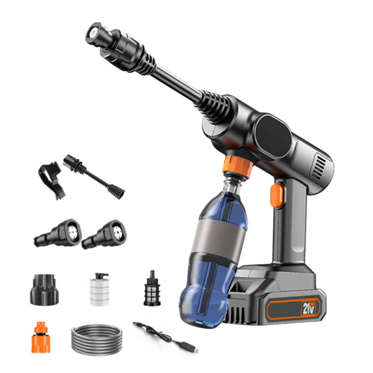 Hidrolimpiadoras Inalámbricas Máquina Pulverizadora Limpiadora Ajustable De | Accesorio de Manguera de Alta Presión Para Coche, Entrada, Patio, Terraza, Hormigón, Exteriores Para Viviendas