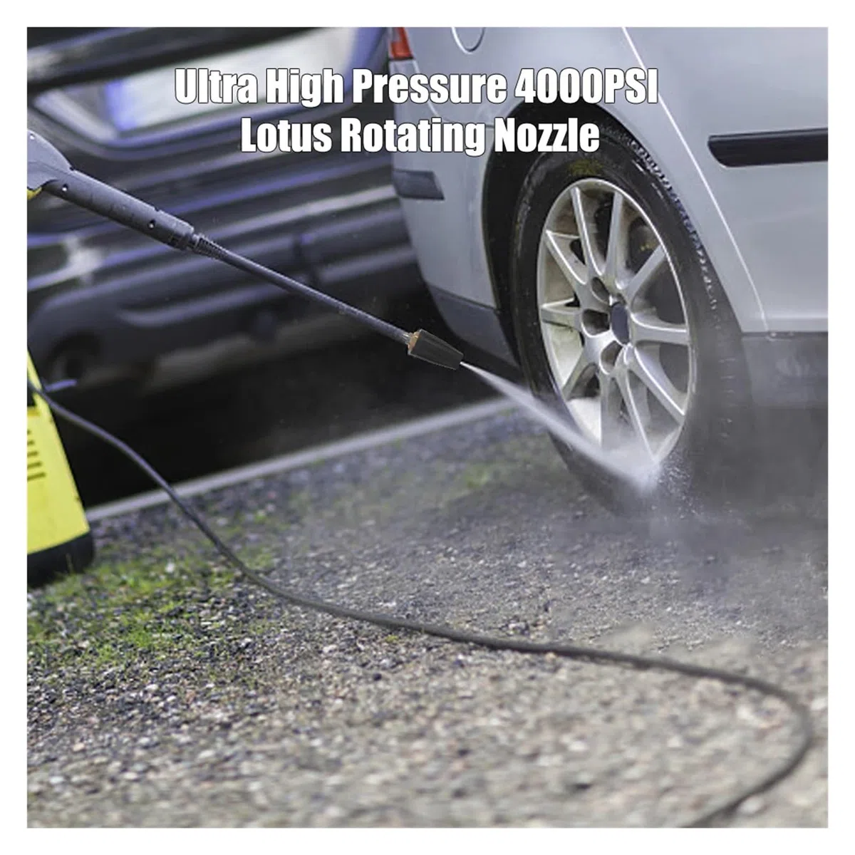 Limpiador de Agua for Autos de 4000 PSI y 4,0 Gpm for Lavadora de Alta presión, Accesorio Limpiador con Boquilla Turbo giratoria de conexión rápida de 1/4"(Blue 4000psi)
