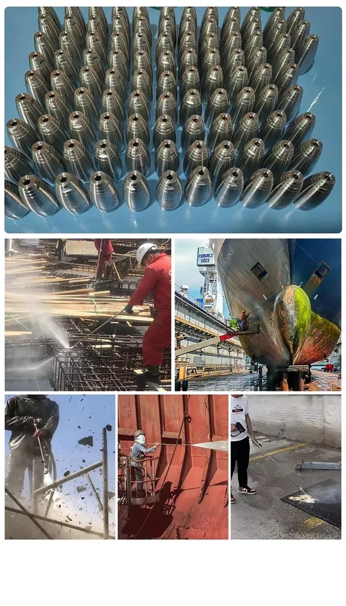Compatible con hidrolimpiadoras de alta presión: boquilla turbo giratoria de ultra alta presión (1000 bar), agua caliente y fría, eliminación de óxido y limpieza de superficies.(9l16 0.9mm nozzle)