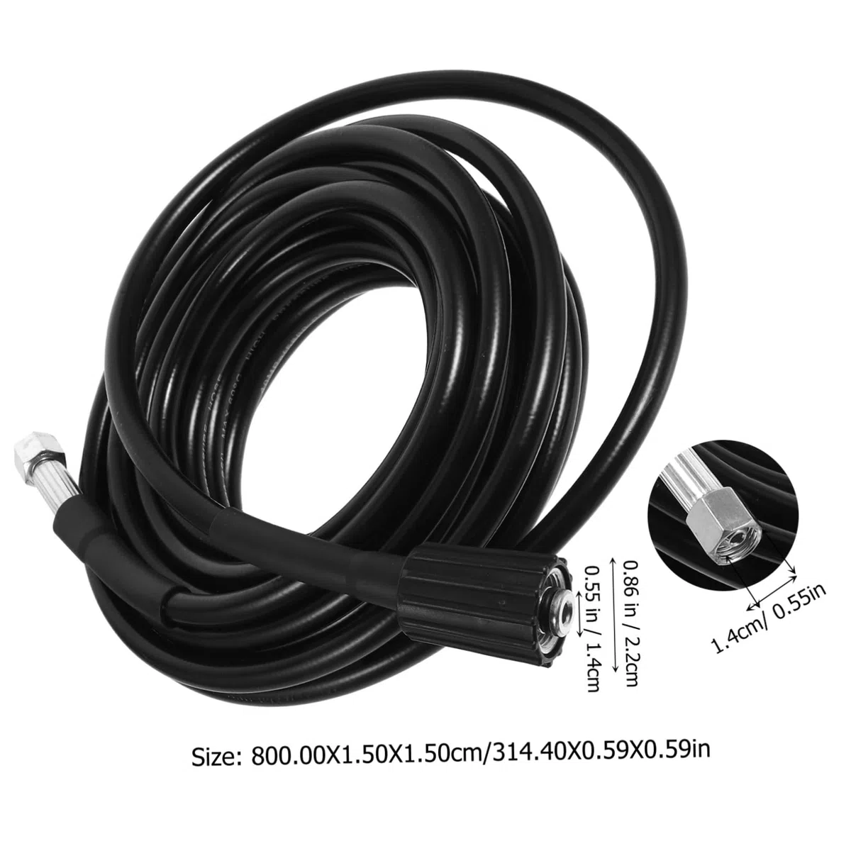 NUOBESTY Manguera De Alta Presión Para Hidrolavadora 8 m M22 Para Agua Fría Tubo Resistente y Conexión Compatible Para Limpieza Exterior