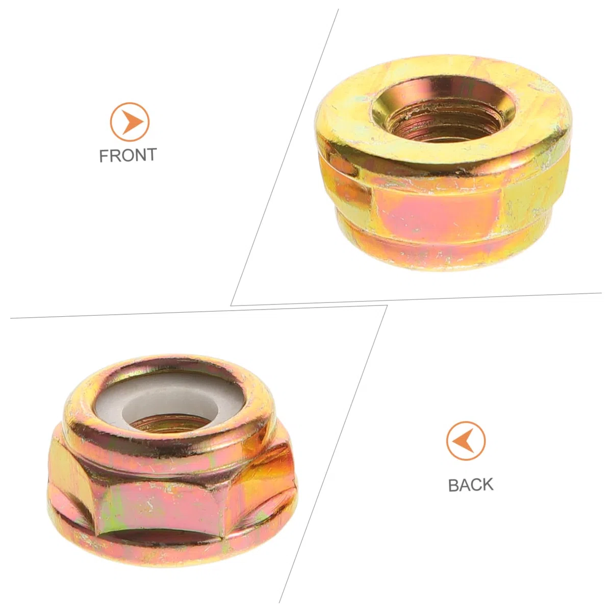 TOYANDONA Tuercas para Cortacésped Accesorios De para Desbrozadoras Diseño De para Instalación Rápida Y Efectiva para Reparaciones Y Reemplazos De Tuercas Máquinas De 10 Piezas X 5