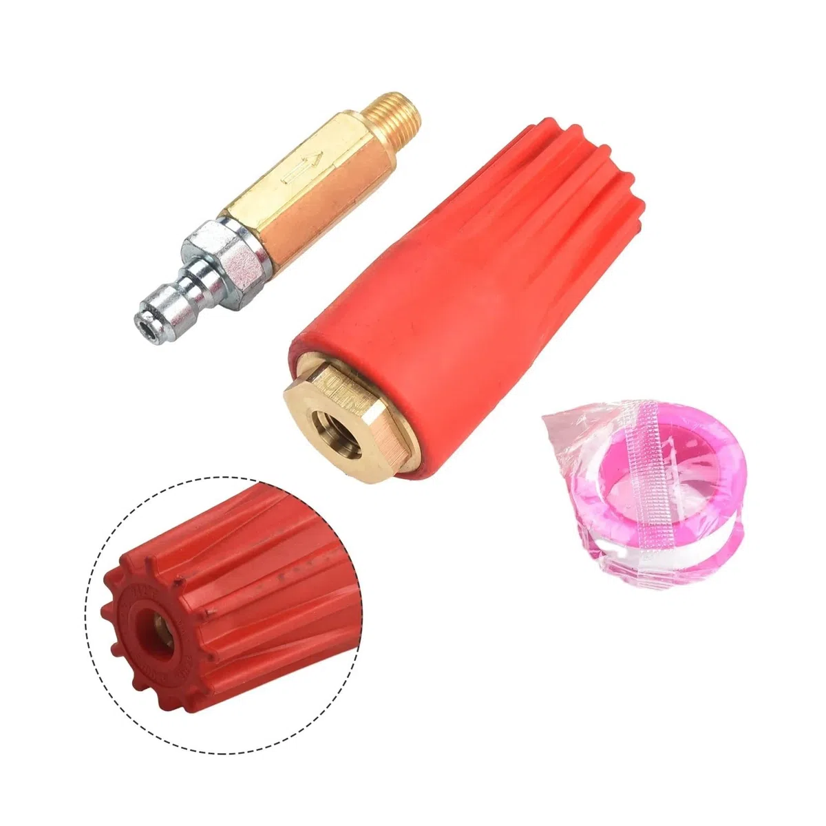 Boquilla Giratoria For Lavadora De Alta Presión, Boquilla Turbo Con Punta De Pulverización De 5100 PSI, Solución De Limpieza Efectiva, Suciedad Más Dura, 1 Ud. Boquillas