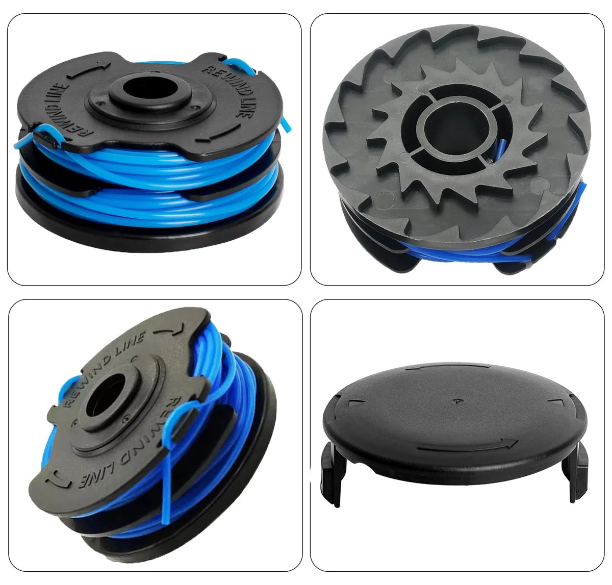 AC41RL3 Autofeed - Bobina de repuesto dual de 0.08 pulgadas y 27 pies para recortadora eléctrica Homelite UT41112 UT41121 UT41120 UT41113 UT41122 UT41112B paquete de 7 (carrete de 6 líneas + 1