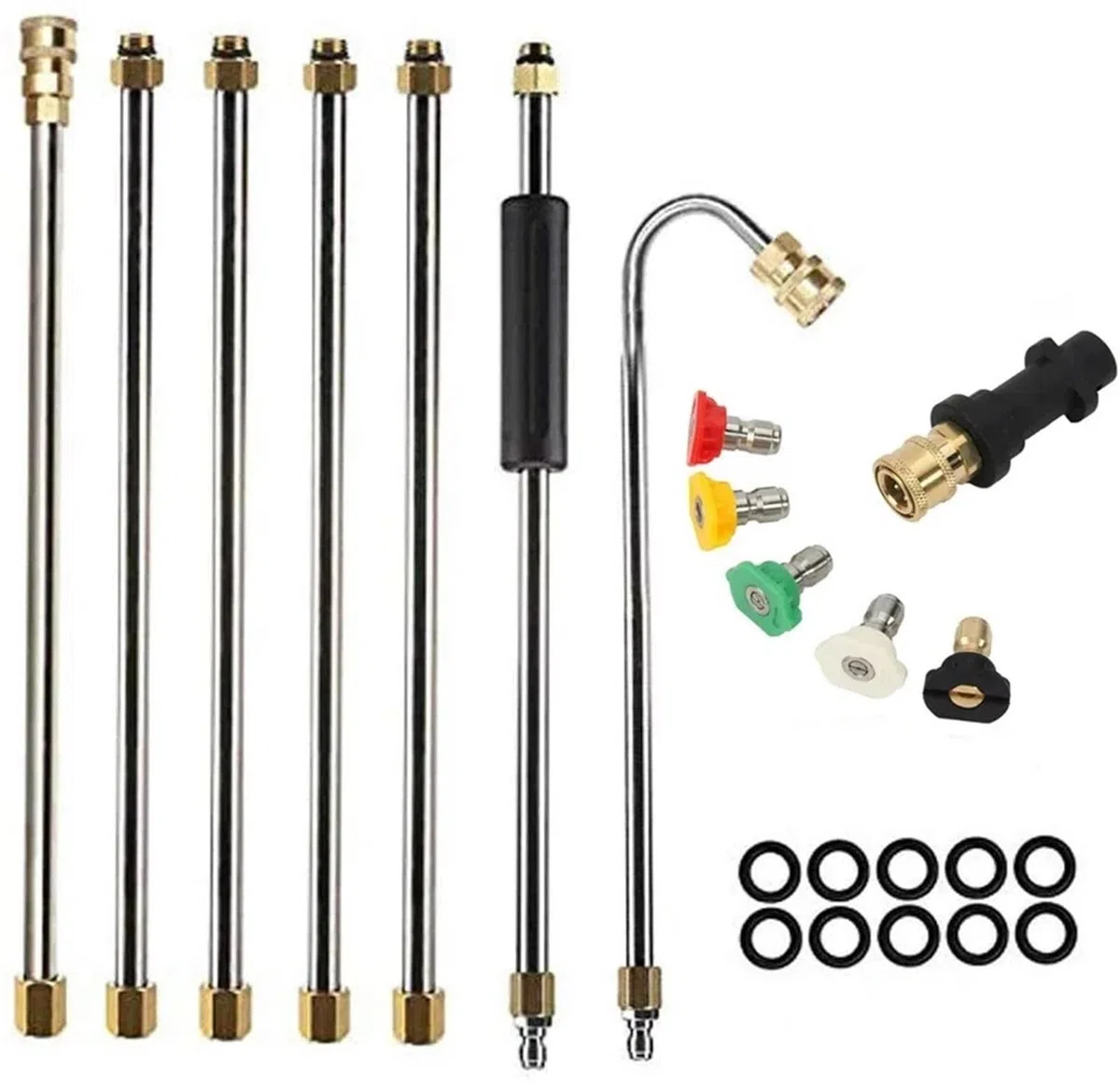 Boquilla de alta presión extensora for lavadora de automóviles | For K2 - K7 limpiador de techo extensión espuma lavado lanza Jet Set accesorios for automóviles(The set)