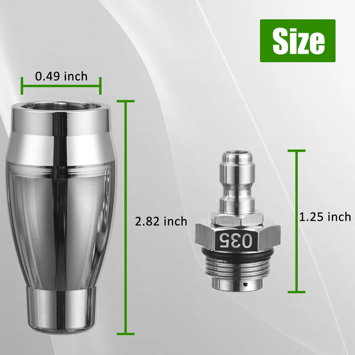 JOEJET Boquilla turbo para lavadora a presión, boquilla giratoria de lavado a presión con conexión rápida de 1/4 pulgadas, 7 puntas de boquilla de pulverización con soporte de boquilla, 3000 PSI,