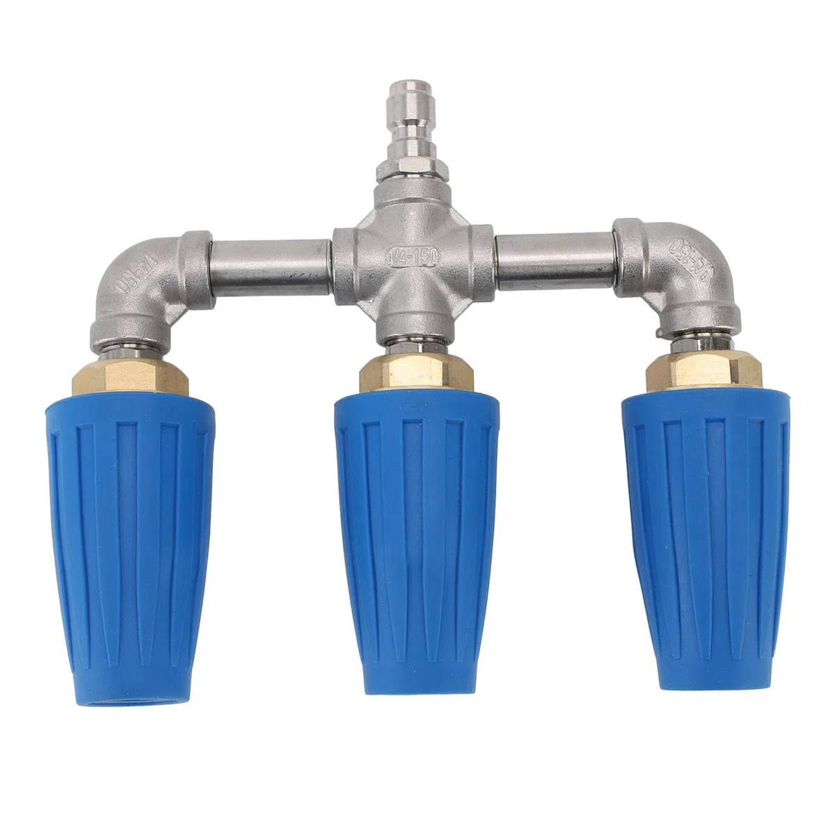 Focket Boquilla Turbo para Lavadora a Presión, Boquilla Turbo Triple Giratoria de 360 ​​grados, Latón de Acero Inoxidable de 4000 PSI con Conector Rápido de 1/4 de Pulgada para Entrada, Cubierta,