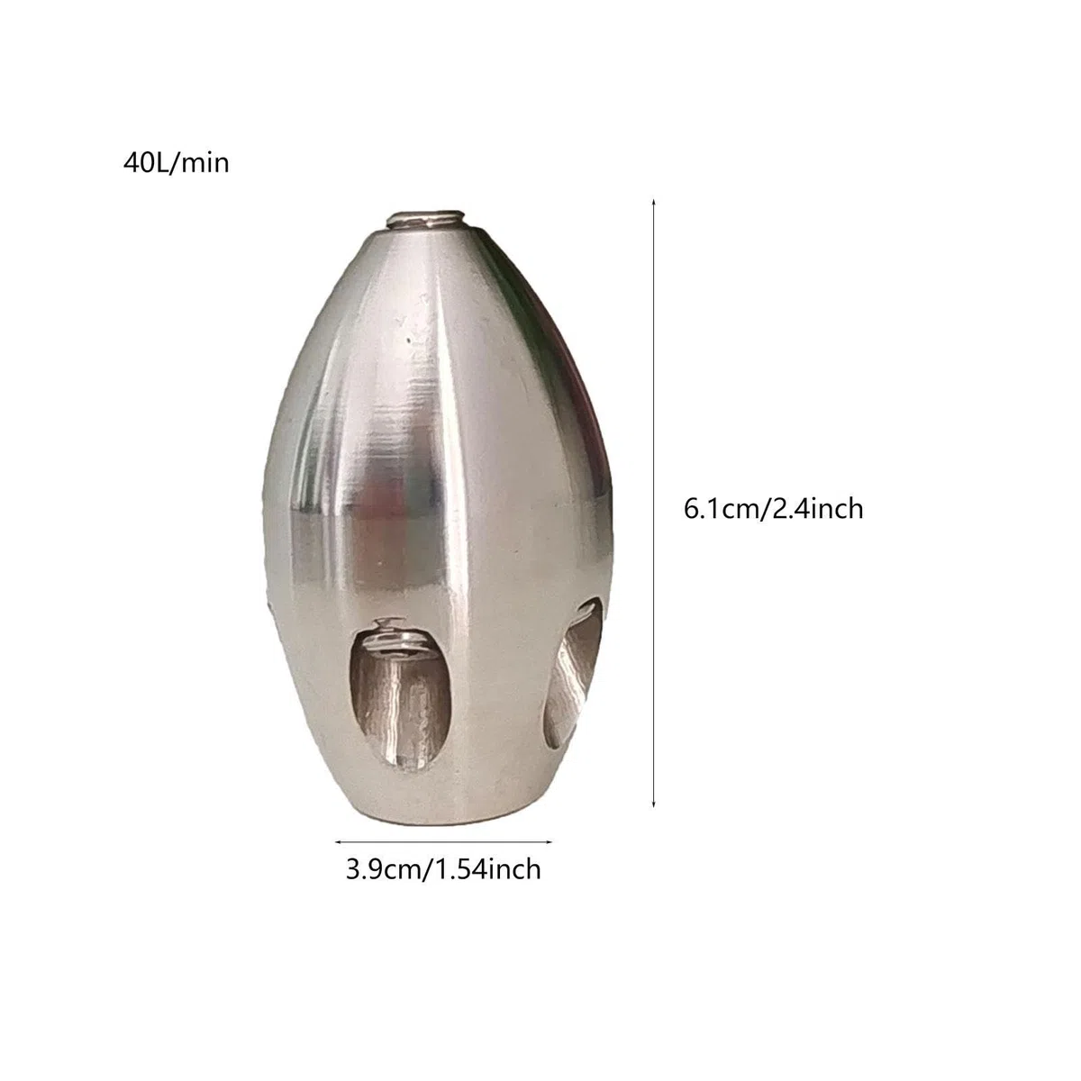 Milageto Presión de Boquilla de 150-200 kg 1/2 "Rosca Interna, Acero, Boquilla de Limpieza de desagüe, para Lavadora a presión de apartamento, 40l por Minuto