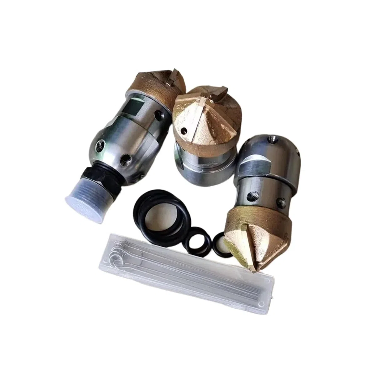 Boquilla rotativa para alcantarilla 1/2, inox 50-300 bar | Boquilla rotativa de alta presión para limpiar tuberías, lodo y desagües(1l2 female 120LPM)