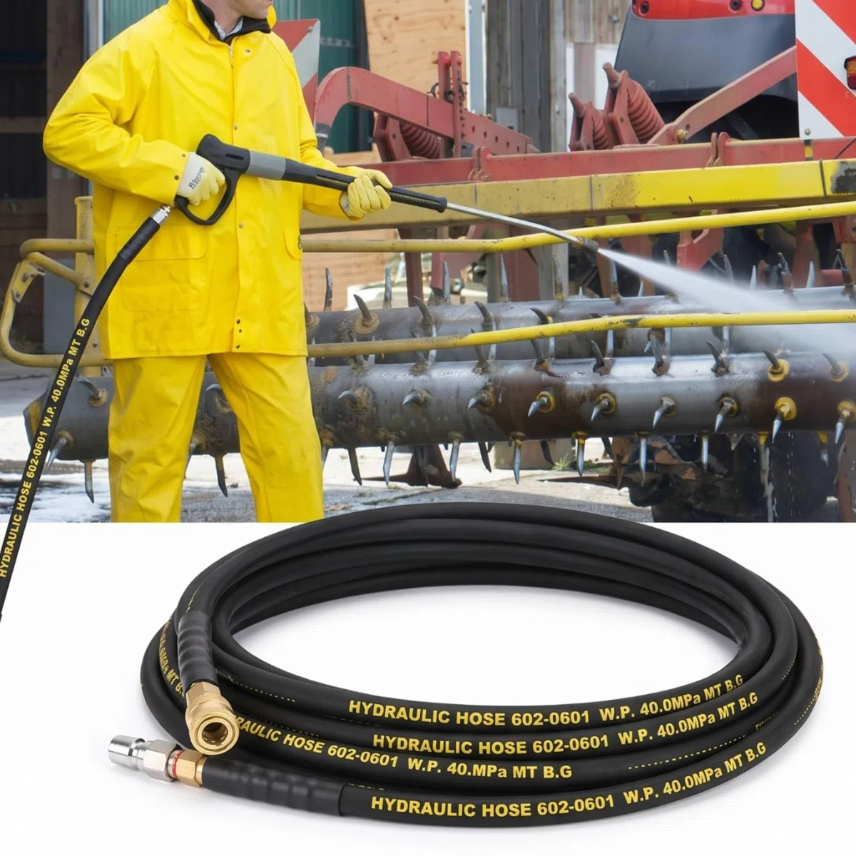 Conducto para Hidrolimpiadora Alta Presión Conexión Rápida Conducto para Hidrolimpiadora Lavado a Presión sin Fugas para Profesionales, Jardín