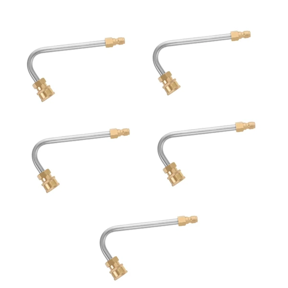 HEMOTON 5 Piezas Varita de Lavadora a presión arandela Boquilla de Manguera de Alta presión Limpieza Aire Acondicionado hidrolavadora Herramienta de Lavado de Alta presión Acero Inoxidable
