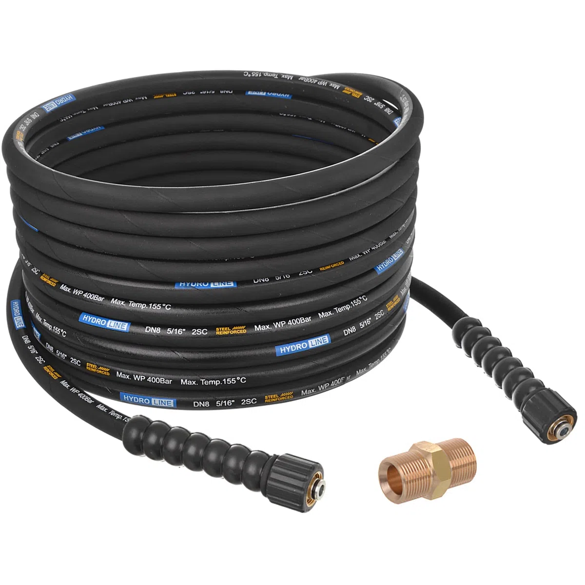 TECHKAR Lavadora de Alta Presión Manguera Tubo - Manguera de Extensión Karcher Reemplazo - 400bar DN8 Profesional M22x1.5 Manguera de Alta Presión para Kärcher HD HDS - 25m