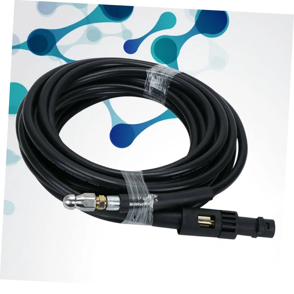 15m Manguera De Limpieza Para Desatascar Tuberías Herramienta Flexible De Presión Para Drenaje y Lavado De Coches Boquillas y Adaptadores