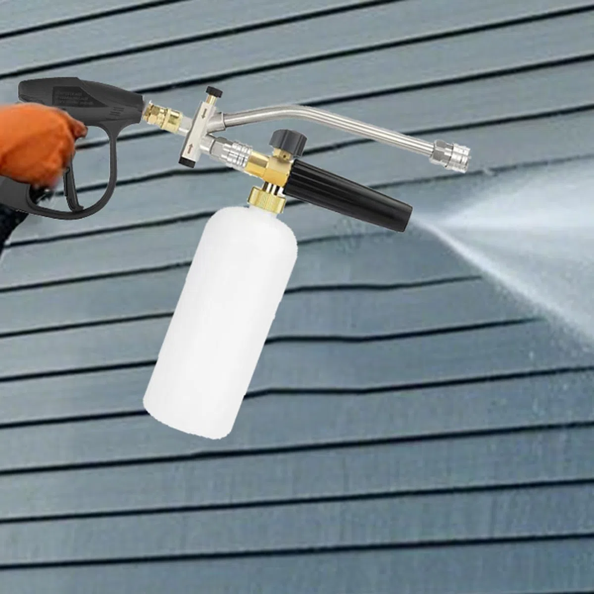 Lanza De Espuma Para Lavado De Coches Hidrolimpiadora para Lavado y | Pistola Con Doble Cabezal Para Limpieza Detallada De Coches Y Hogar