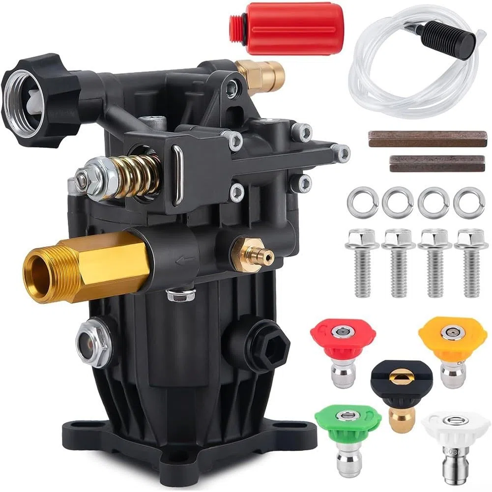 Bomba de lavado a presión horizontal de eje, bomba de placa oscilante Max 170, accesorios de alimentación de máquina de limpieza, 3300 PSI