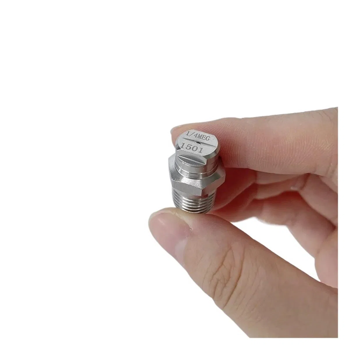 Boquilla de pulverización de abanico plano, Boquilla de lavadora alta presión con ventilador plano acero inoxidable 1/4 pulgadas, ángulo 0-65 grados(1l4 6005)