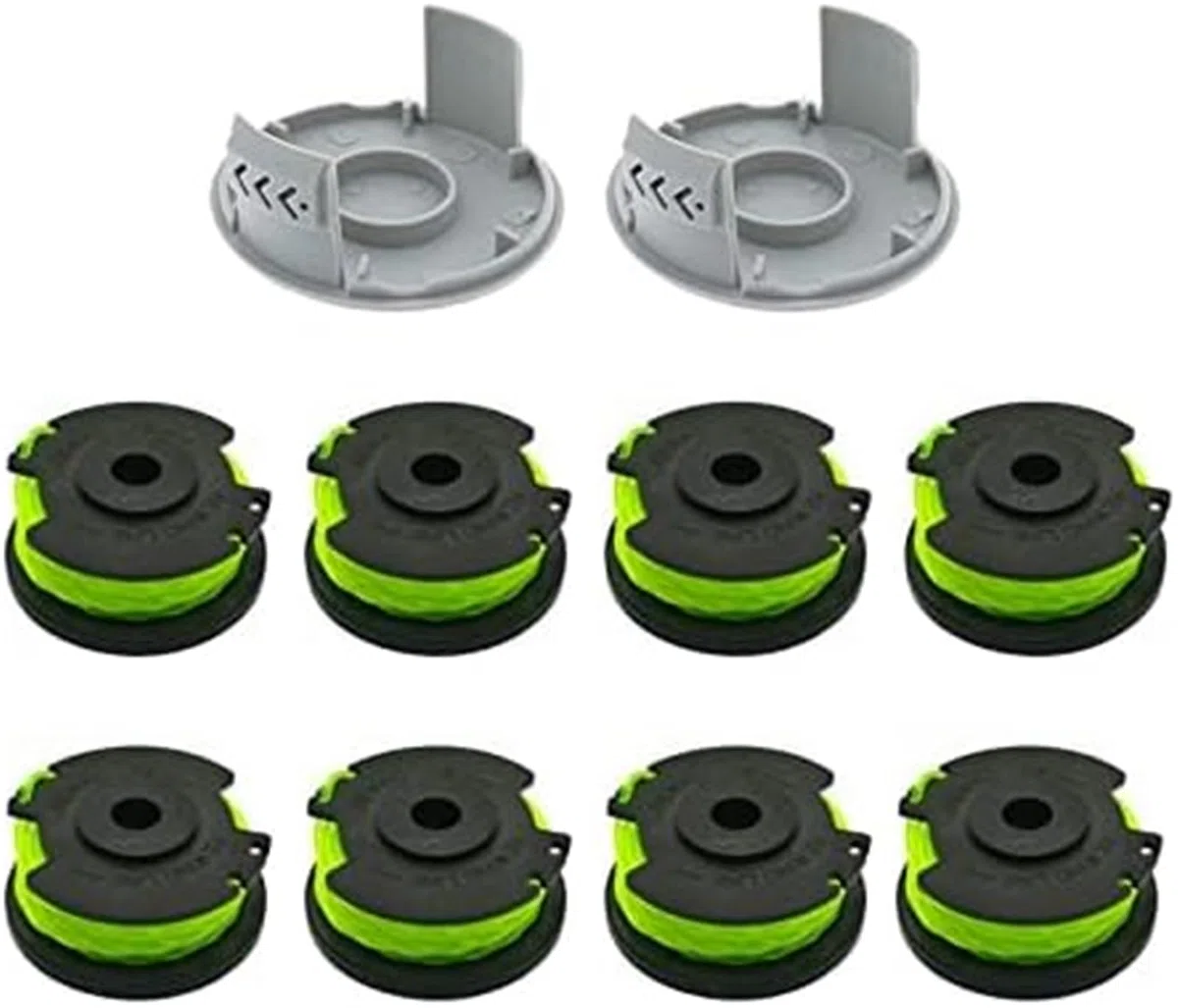 Wivplex Carrete para cortacésped Carrete de desbrozadora, para línea de Repuesto de cortadora de Hilo para Ryobi Rac143 6.1MX 2Mm 36V, RLT36B33 RY36LT33A-0(Black 8 2)