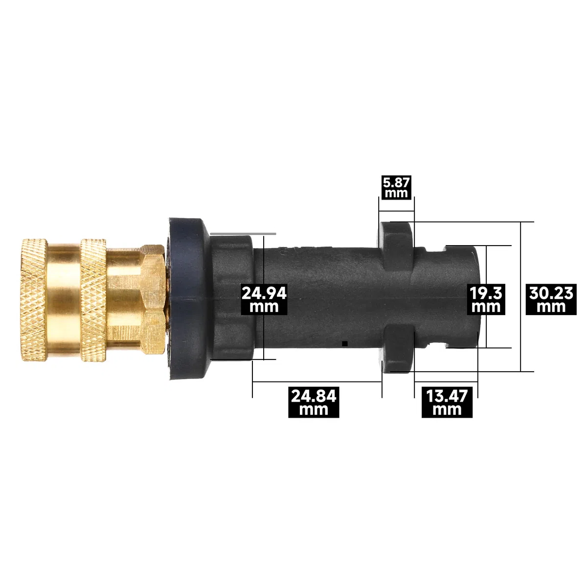 M MINGLE Boquilla giratoria M5 para lavadora a presión, punta de disparo de largo alcance 2 en 1 con adaptador, compatible con Karcher K Series, K2, K3, K4, K5, K6, K7, conexión rápida de 1/4 pulgadas