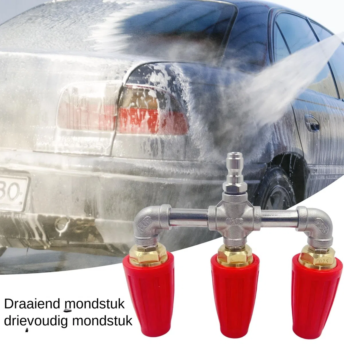 Boquilla Turbo para Hidrolimpiadora Repuesto para Boquilla Turbina 275 | Triple Accesorios Para Paredes, Vidrio, Ladrillo, Concreto, Calzadas Y Jardines