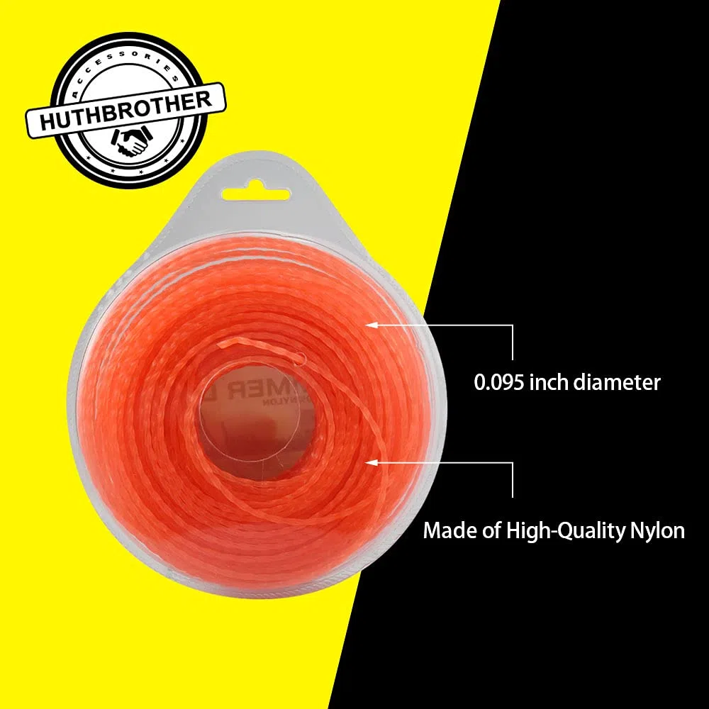 HuthBrother AL2450S - Línea de torsión de alta calidad de 0,06 x 100 pies, compatible con los recortadores de cuerda EGO Power de 15 pulgadas, compatible con el modelo ST1500/ST1500-S/ST1500F/ST1500SF