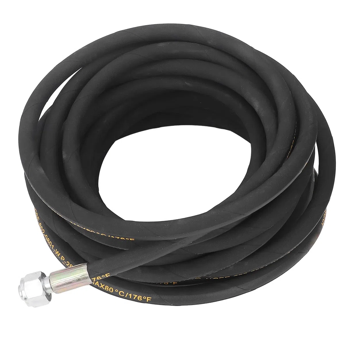 Manguera de lavadora de alta presión 10M M22x1.5mm Rosca hembra 4061PSI Revestimiento de goma resistente con accesorios de acero inoxidable para lavado de autos y limpieza