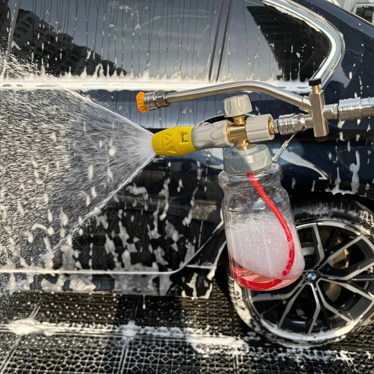 Lanza De Espuma Para Hidrolimpiadora Accesorio Lavado Coches Con Conector | Equipo De Lavado Para Coche Entrada Valla Techo Fachada Exteriores