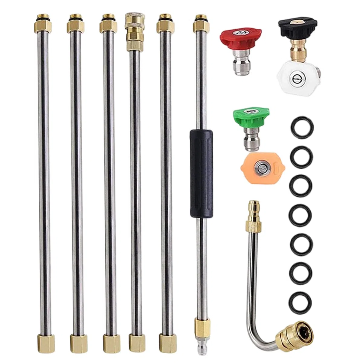 Lanza Extensible Para Hidrolimpiadora - Boquilla Telescópica De | Hidrolimpiadora De 276 Bar | Boquilla De Limpieza De Canalones Potente | Para Jardín, Terraza, Patio, Tejado, Hormigón Y