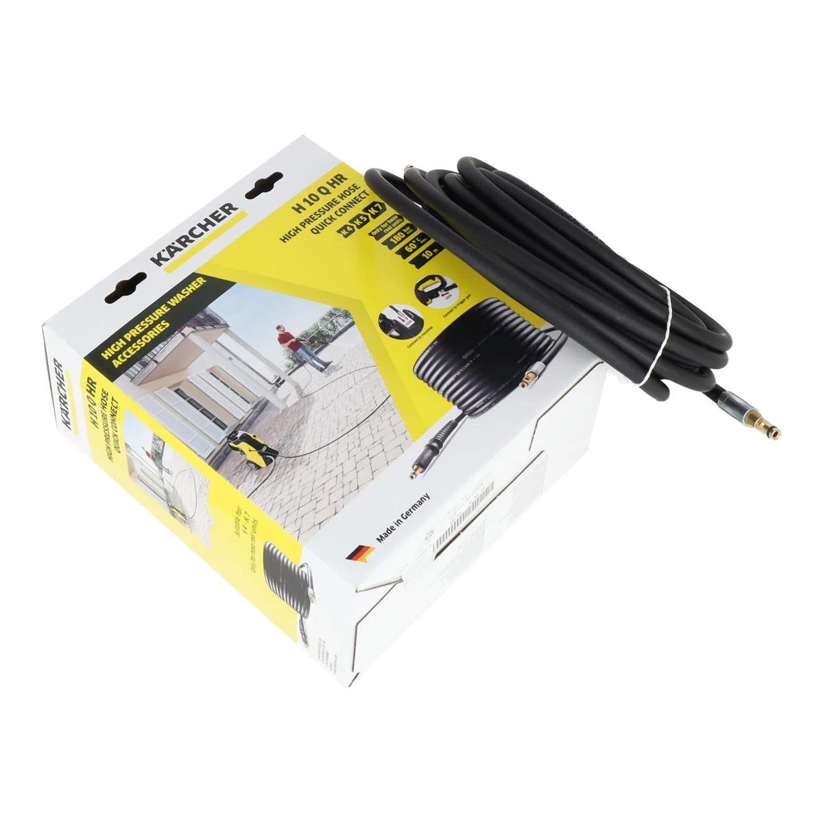 sparefixd Adecuado para manguera de lavado a presión Karcher de 10 m K5 Premium | Manguera de repuesto de control completo de 10 m