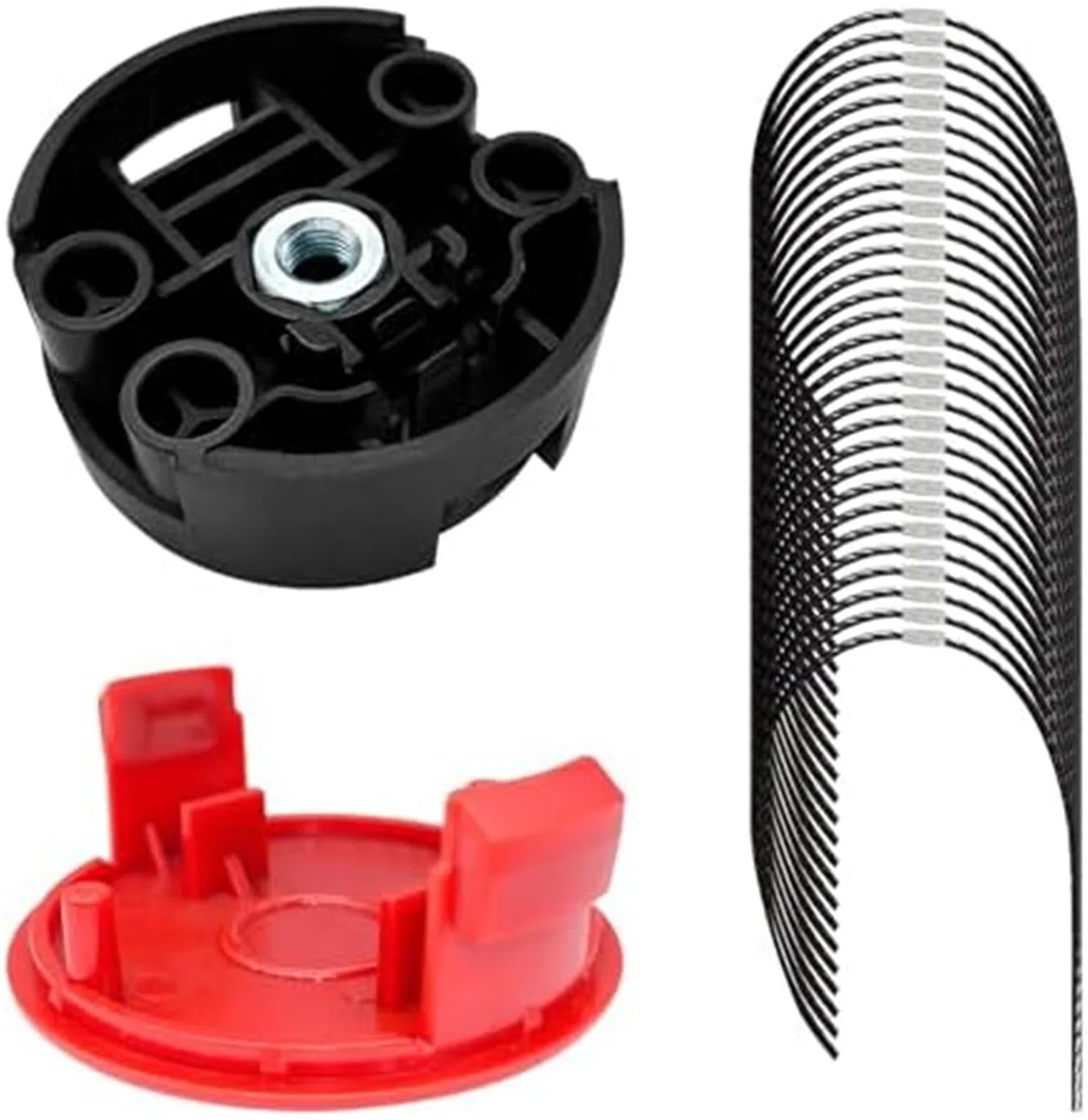 Para cortacésped F016800431 Hilo de 37 cm x 3,5 mm, desbrozadora AFS 23-37 F016F04839 Cabezal F016F04841 Carrete de cortacésped(Black 30pcs 1 1)
