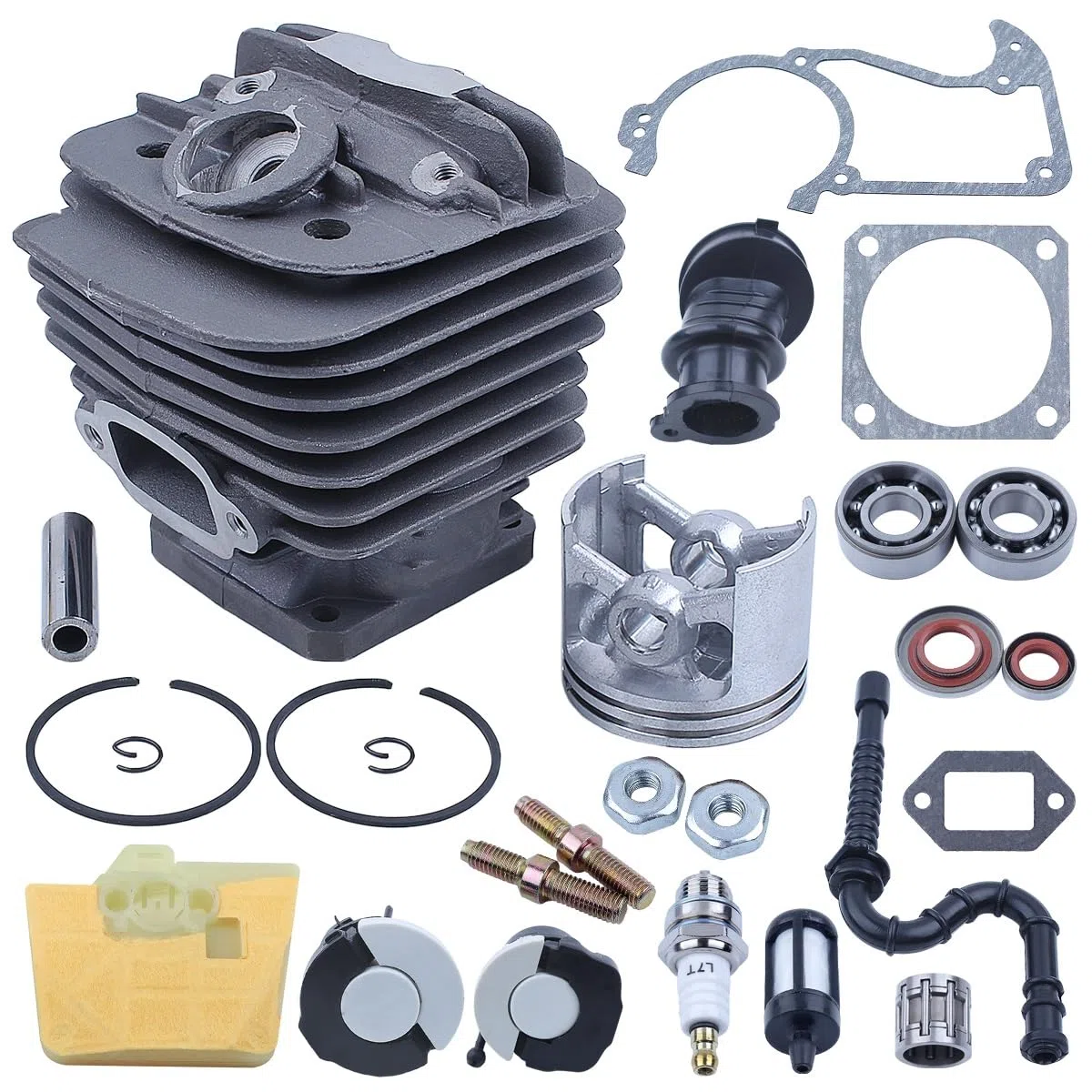 Kit de Filtro de Aire de Sello de Aceite de pistón de Cilindro de 48mm for Stihl 036 MS360#11250201206 repuestos de Motosierra Motosierra Gasolina [Reemplazo]