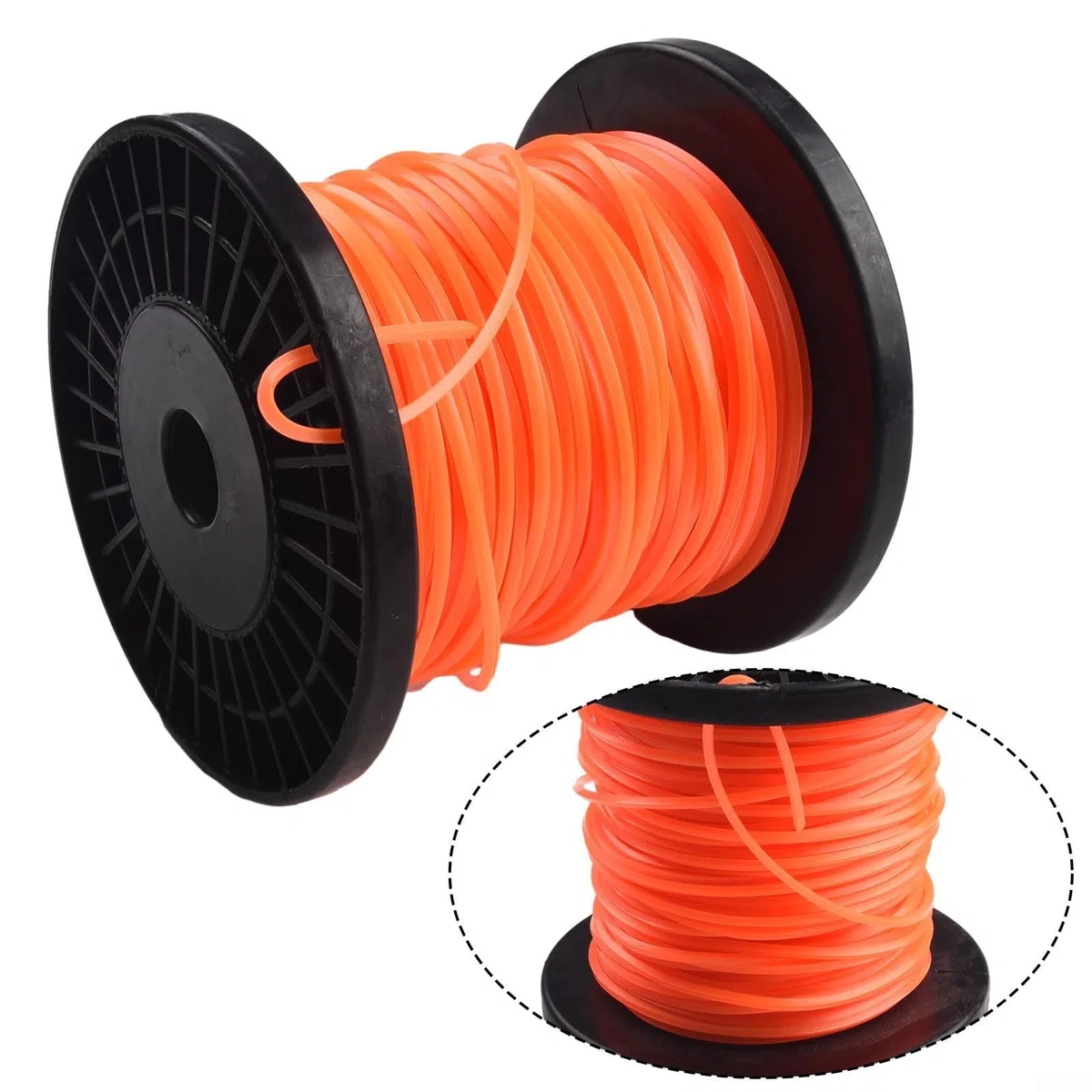 Cable redondo de nailon para desbrozadora de 30 m y 50 m, apto para cortadoras eléctricas de alimentación manual, alambre para tareas de cuidado y extracción (A)