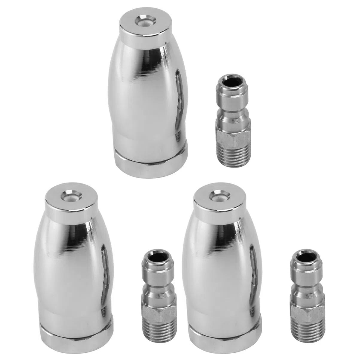 3 boquillas turbo para lavadora a presión, boquilla giratoria para agua caliente y fría, conexión rápida de 1/4 pulgadas, orificio 3.0