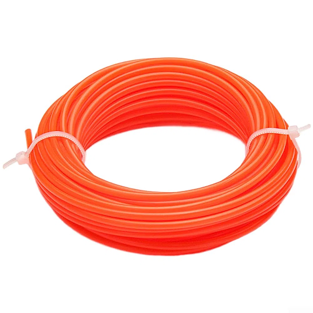 Línea de recortadora, cuerda de nailon reforzada con alambre de acero de 3 mm, cuerda de corte resistente para césped denso, resistencia al desgaste mejorada para tareas de paisajismo (E)