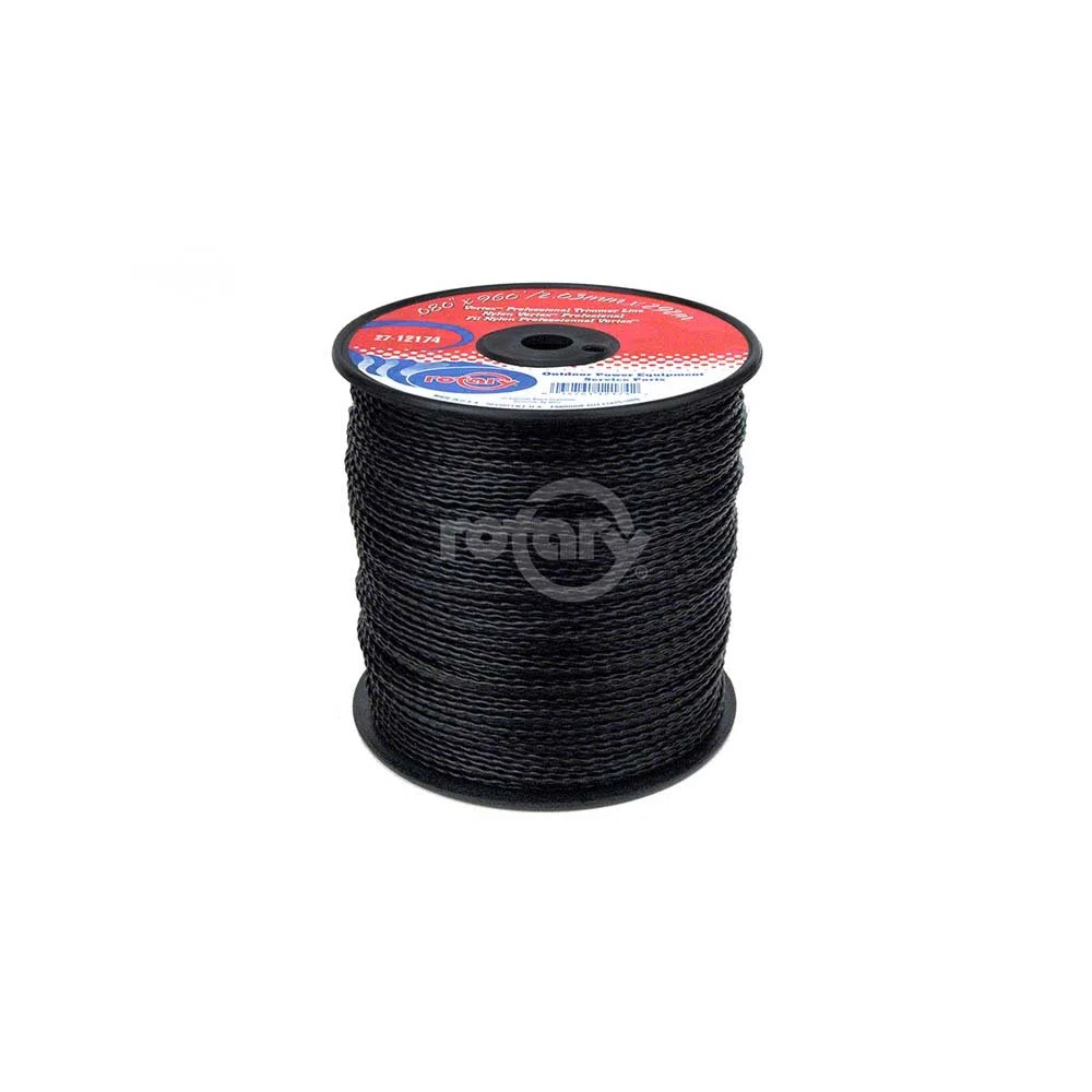 Rotary Trimmer Line 0.080 x 960', Carrete de 3 Libras, Color Negro