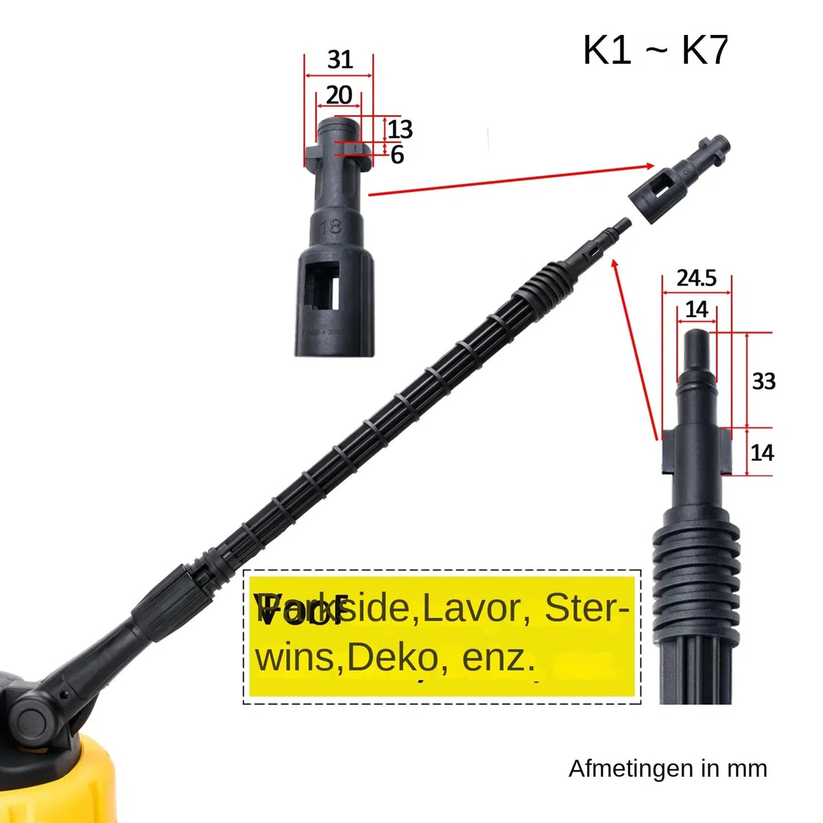 Limpiador De Hormigón Para Hidrolimpiadora Accesorio Hidrolimpiadora Mango | Limpiador de Patios Accesorios De Hidrolavadora Para Patios, Entradas, Terrazas, Aceras, Vallas, Coches, Camiones