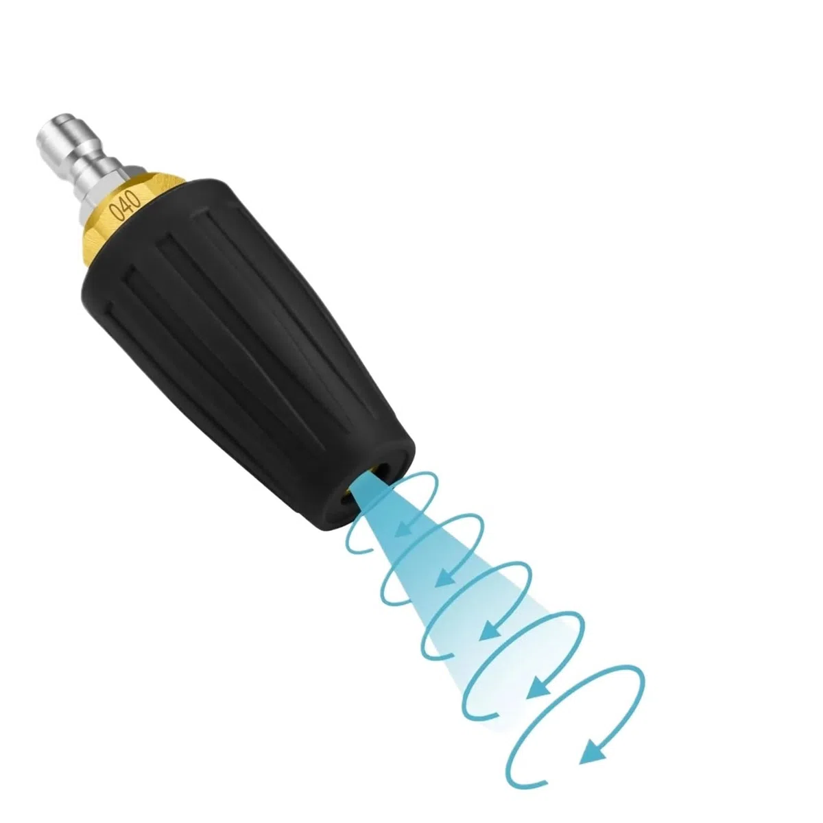 Boquilla de turbina para limpiador de alta presión 1 pulverizador con boquilla giratoria de 360 ​​grados y conexión rápida de 1/4" for hidrolavadoras de 4000 PSI.
