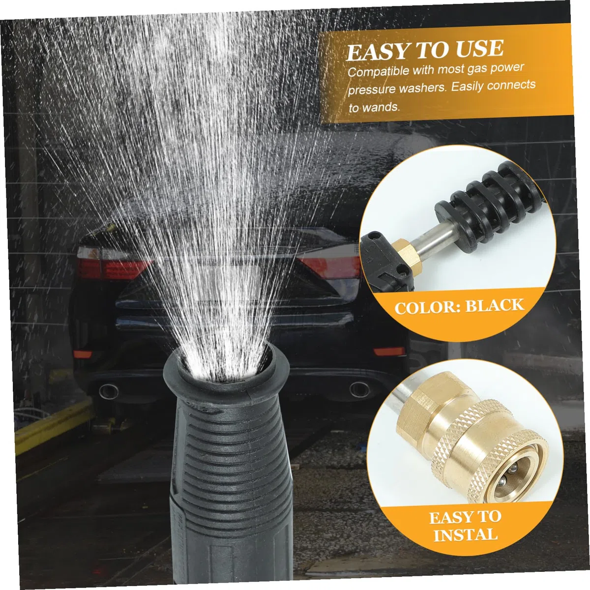 DOITOOL Accesorios para Lavadora de Alta Presión con Boquillas Ajustables Resistente y Fácil de Usar para Limpieza de Coches Vehículos Patios y Canalones Compatible con Múltiples