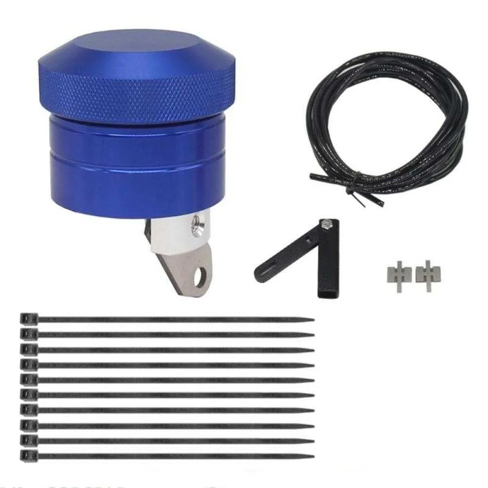 Sistema de lubricación de engrasador de cadena, paquete de 4, Compatible con piezas de motocicletas automotrices, negro, rojo y azul(Blue)