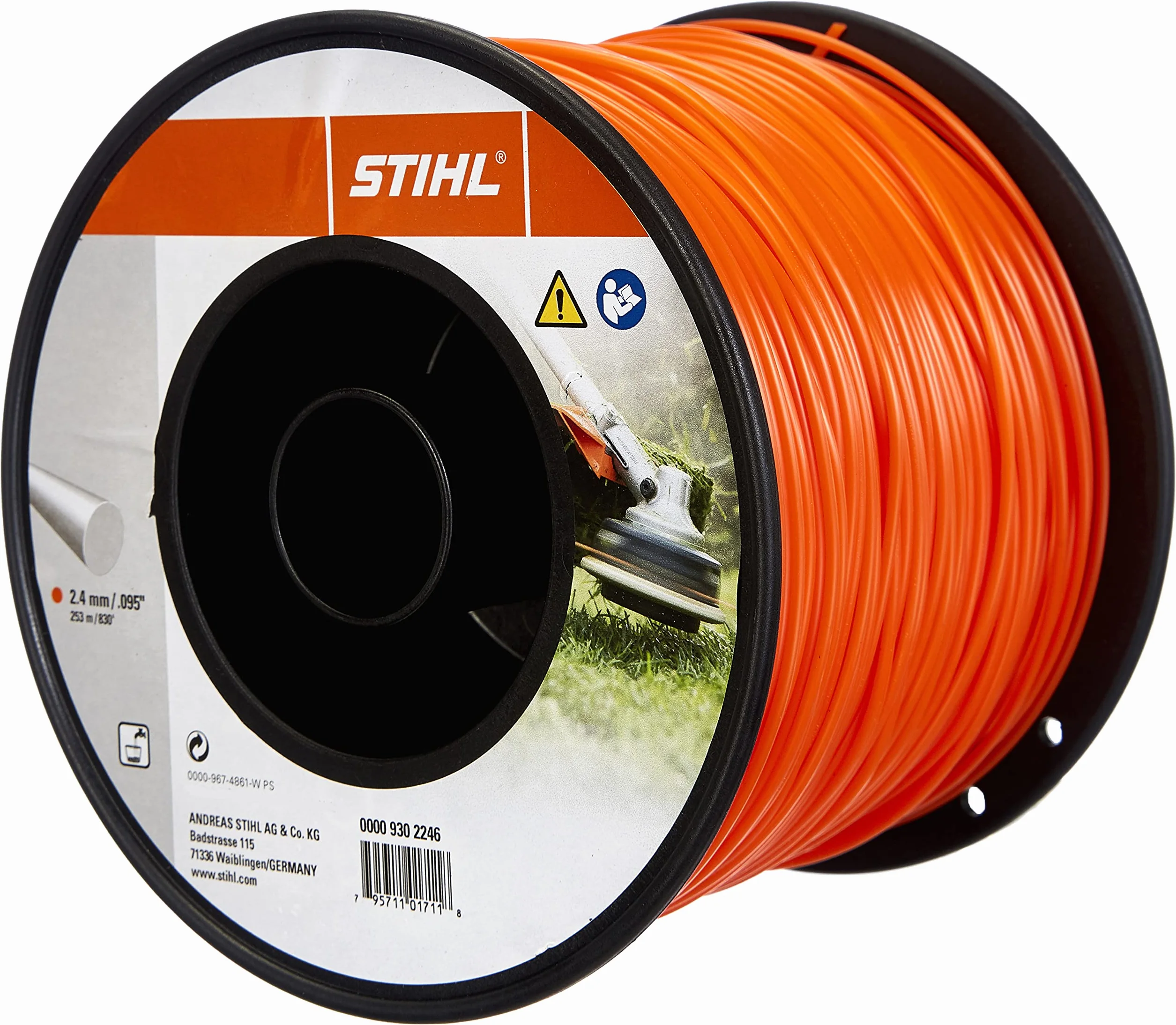 Stihl 0000 930 2246 - Bobina para cintas (2,4 mm x 253 m, 1,4 kg)