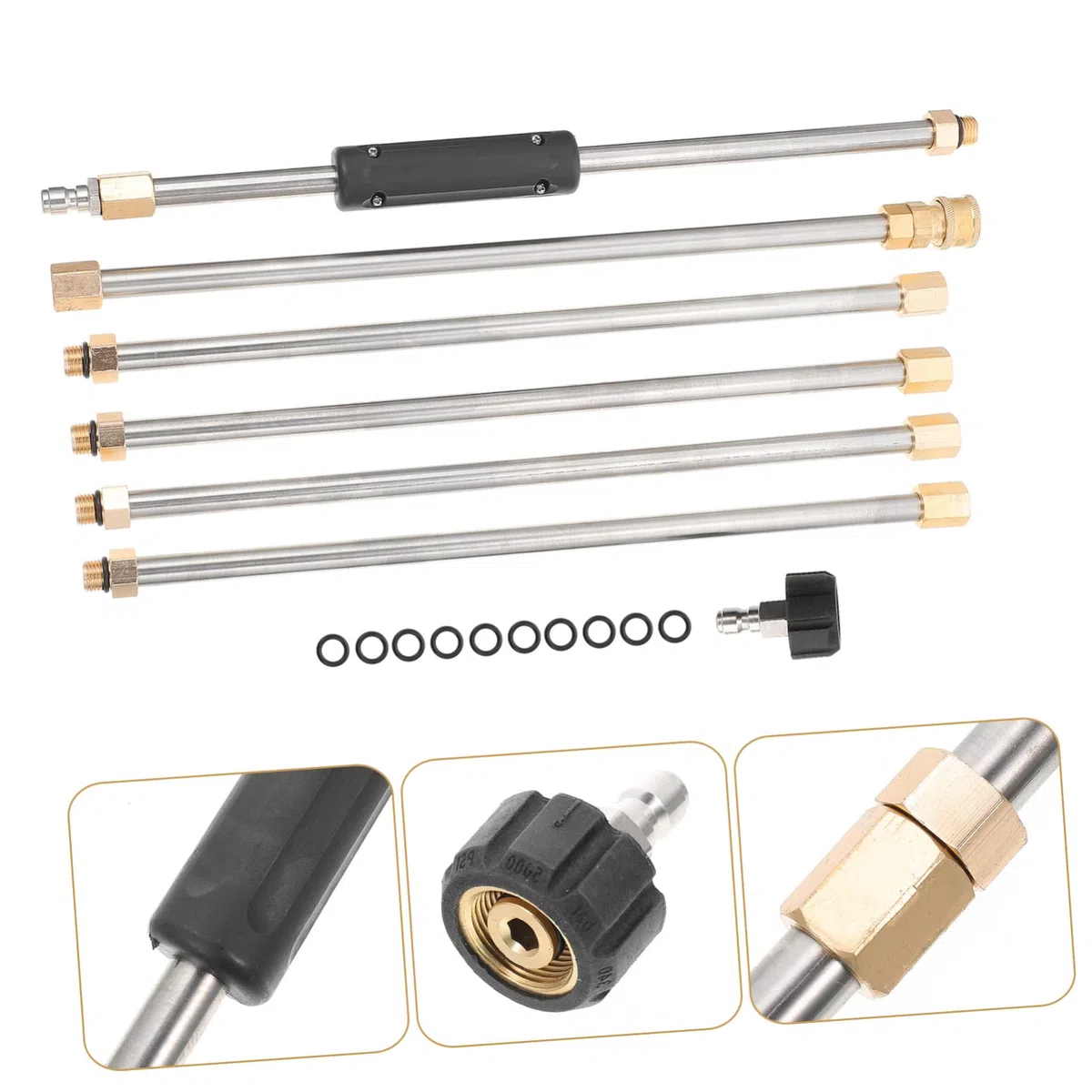 HEMOTON 1juego Manguera De Extensión para Hidrolavadora Varita De Limpieza Boquilla Kit para Lavado De Coches y Limpieza De Patios