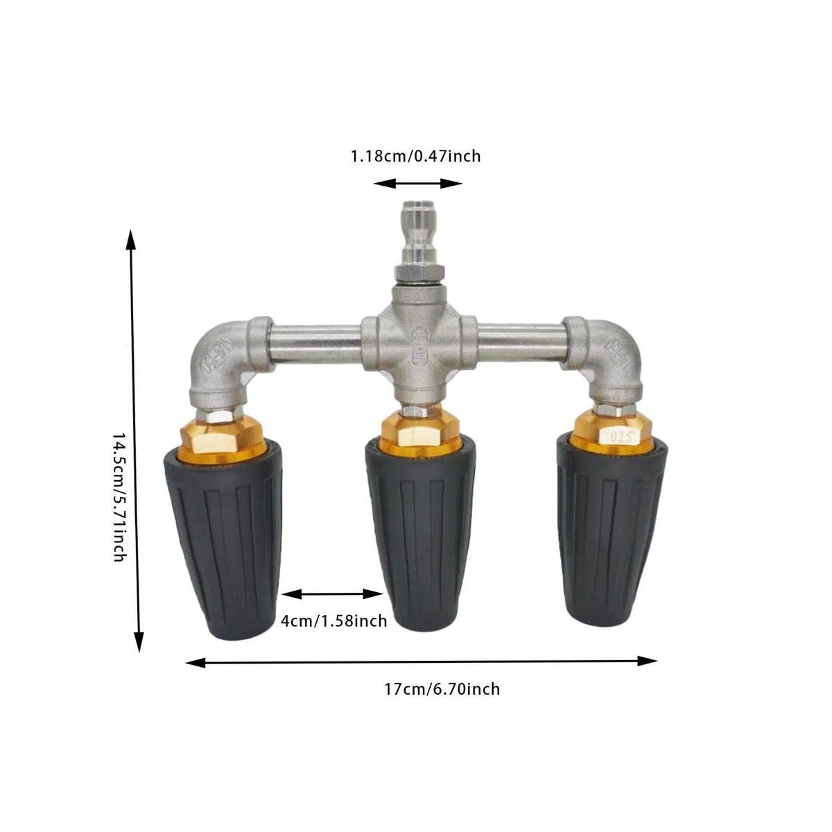 Boquilla de limpieza de alta presión giratoria triple jet 4000 PSI