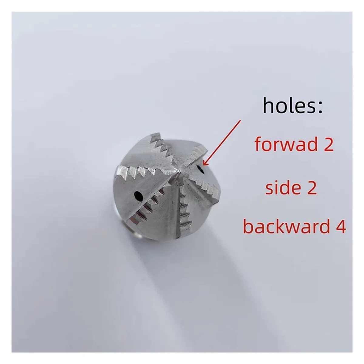 Boquilla rotativa hembra 3/8 para alcantarillado, limpiador de drenaje | Boquilla rotativa para aguas residuales y manchas de aceite, 2 frontales, 2 laterales, 4 traseros(3l8 Female 30LPM)