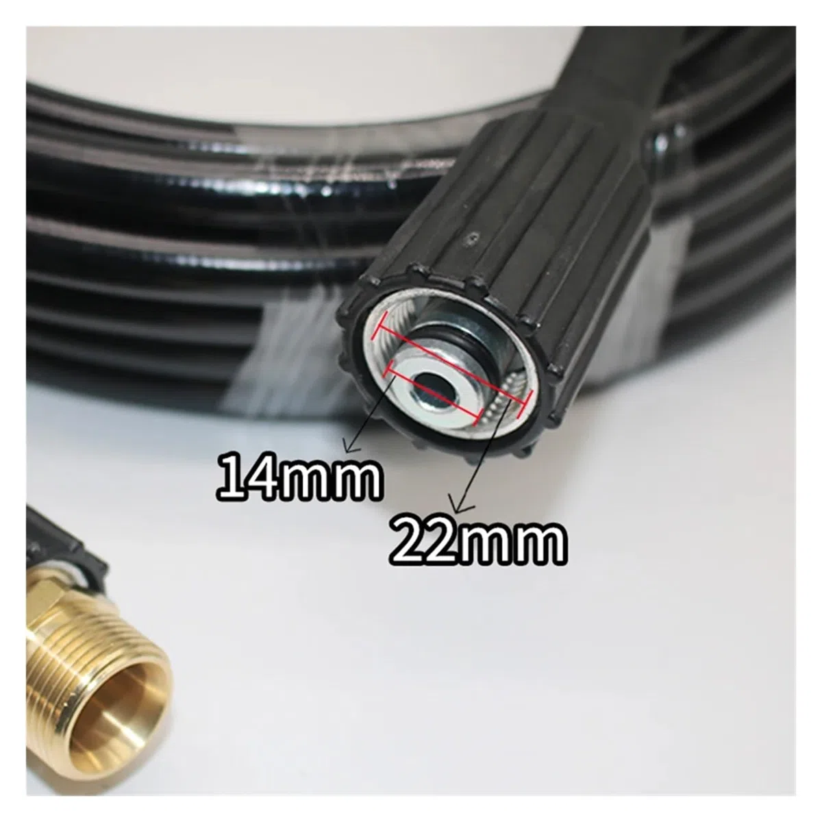 Manguera de lavadora de alta presión de 6-15 metros, cable de tubo, manguera de extensión de limpieza de agua for lavadora de coche, manguera de agua (Size : 6m)