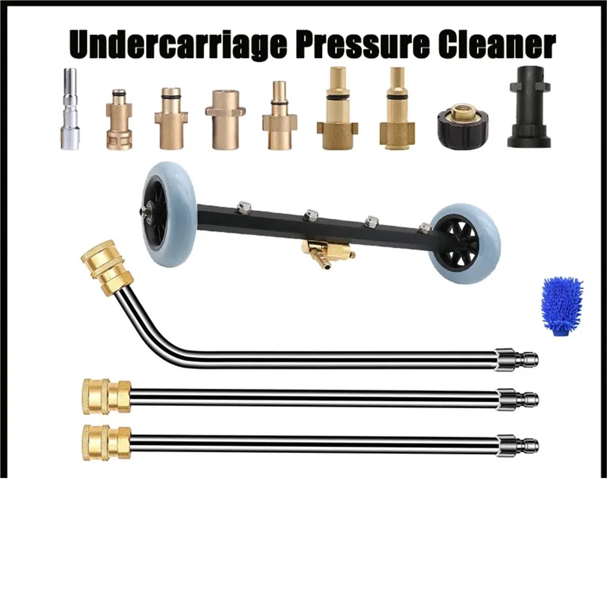Varita de extensión para lavadora a presión Limpiador de chasis con hidrolavadora alta presión 5000 PSI, limpiador, lavado debajo del auto, boquilla limpieza carreteras, escoba agua(Extension rod)