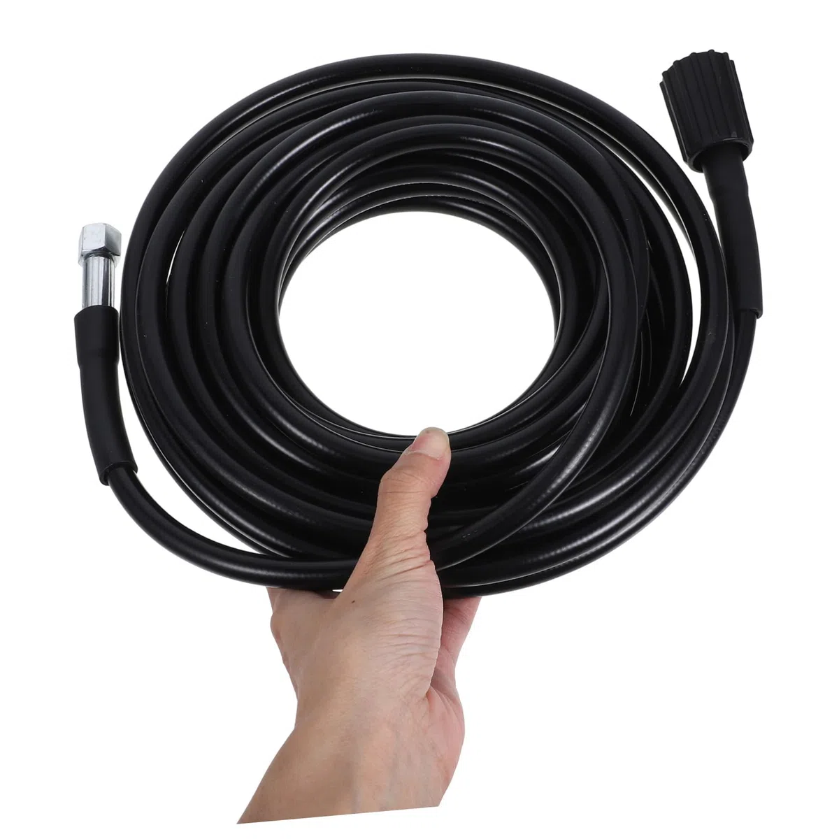 Manguera De Alta Presión Para Hidrolimpiadora 8 Metros M22 Negra Tubo De Extensión Resistente Para Limpieza Exteriores Compatible Agua Fría