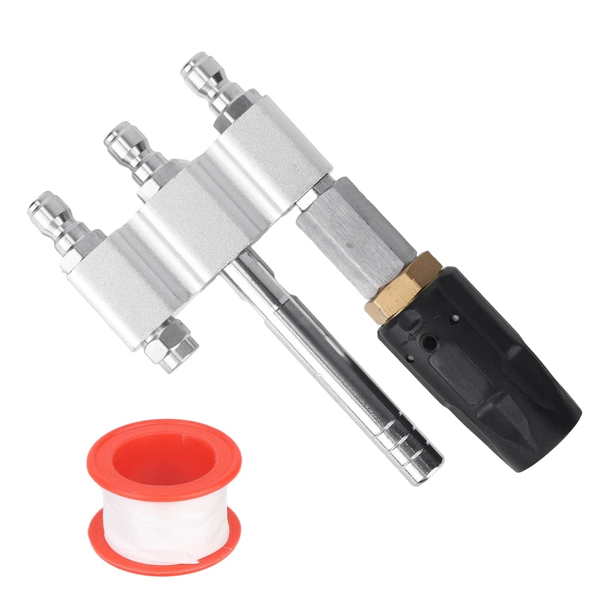lasuroa Boquilla Giratoria M5 3 en 1, Acero Inoxidable con Conexión Rápida NPT 1/4 Pulg para Limpieza de Techos Pisos y Vehículos Riego de Jardines
