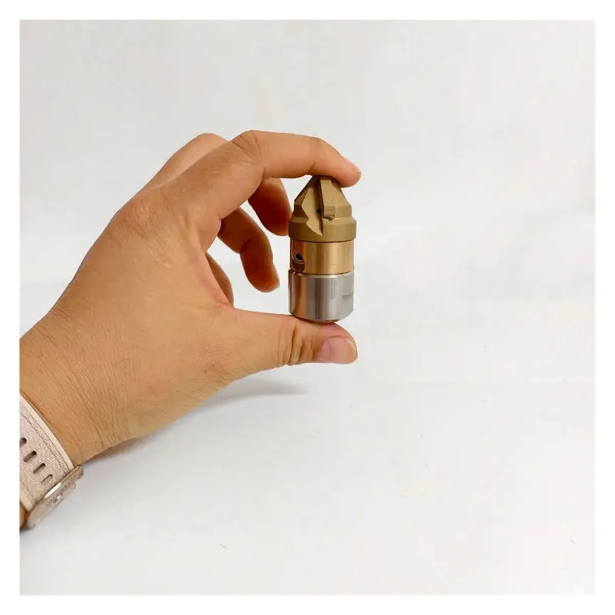 Boquilla de corte de raíces giratoria de alta presión de 3/8 "boquilla giratoria de cabezal de taladro de acero inoxidable, boquilla de limpieza de lodos de alcantarillado(M22 15LPM)