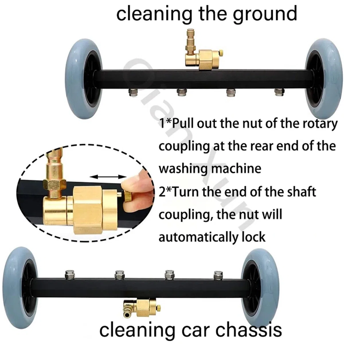 Varita de extensión para lavadora a presión Limpiador de chasis con hidrolavadora alta presión 5000 PSI, limpiador, lavado debajo del auto, boquilla limpieza carreteras, escoba agua(Extension rod)